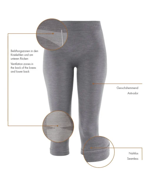 Dames 3/4 Tights Wool-Tech