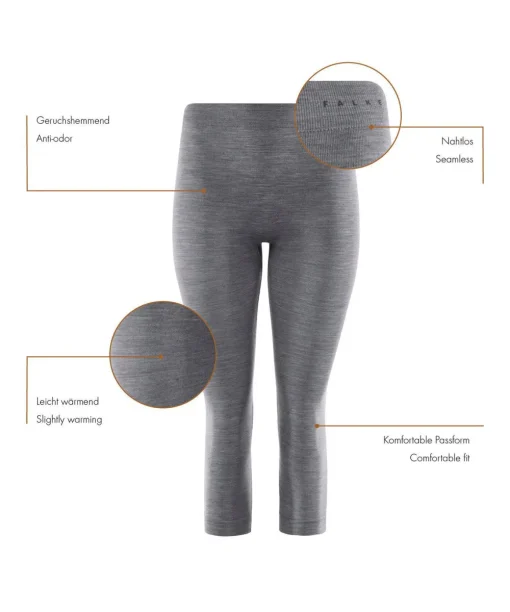 Dames 3/4 Tights Wool-Tech Light