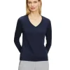 Dames Lange Mouw Shirt V-Hals