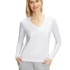 Dames Lange Mouw Shirt V-Hals