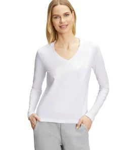 Dames Lange Mouw Shirt V-Hals