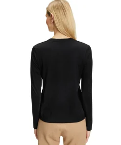 Dames Lange Mouw Shirt V-Hals