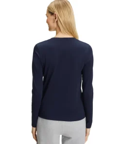 Dames Lange Mouw Shirt V-Hals