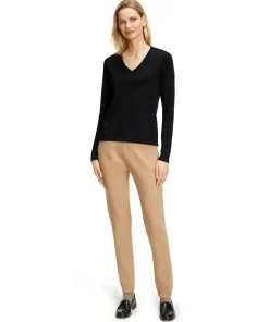 Dames Lange Mouw Shirt V-Hals