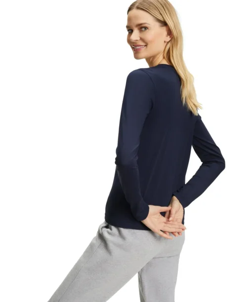 Dames Lange Mouw Shirt V-Hals