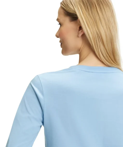 Dames Lange Mouw Shirt V-Hals