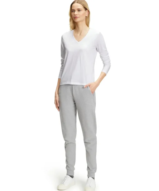 Dames Lange Mouw Shirt V-Hals