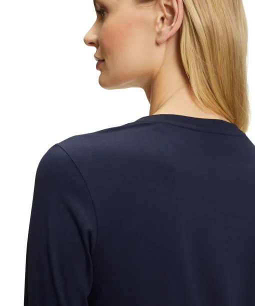 Dames Lange Mouw Shirt V-Hals