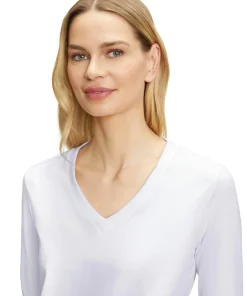 Dames Lange Mouw Shirt V-Hals