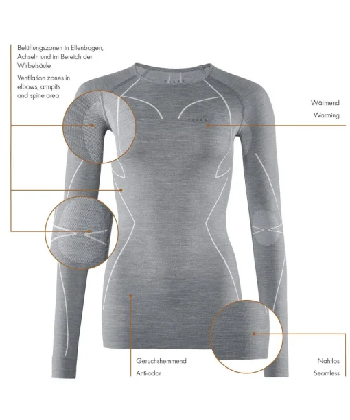 Dames Lange Mouw Shirt Wool-Tech