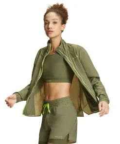 Dames Running Jacket Opstaande Kraag,Kap