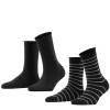Happy Stripe 2-Pack Dames Sokken
