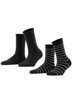 Happy Stripe 2-Pack Dames Sokken
