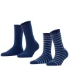 Happy Stripe 2-Pack Dames Sokken