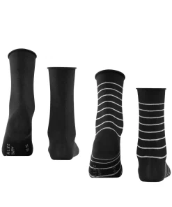 Happy Stripe 2-Pack Dames Sokken