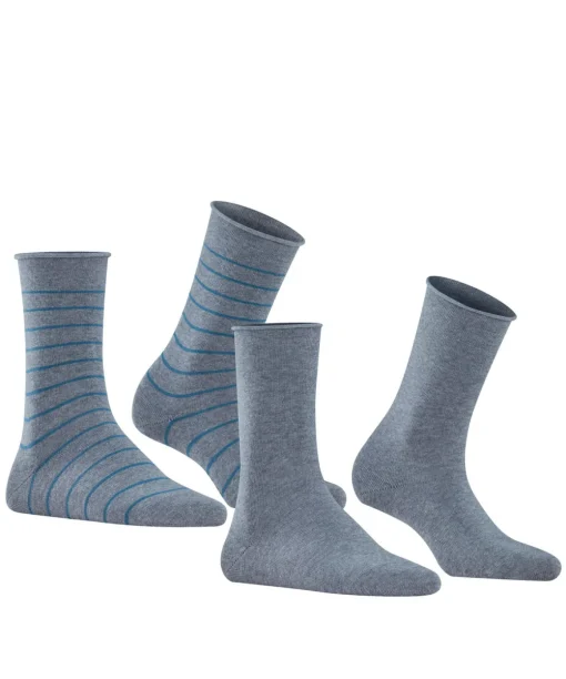 Happy Stripe 2-Pack Dames Sokken