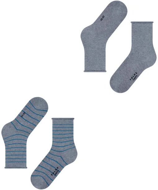 Happy Stripe 2-Pack Dames Sokken