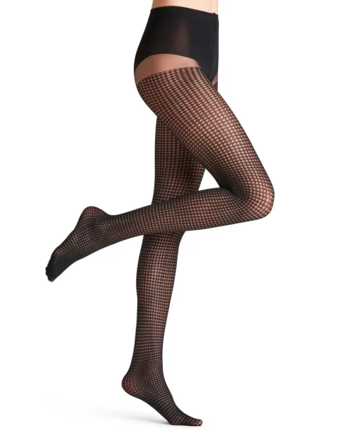 Houndstooth 15 Den Dames Panty